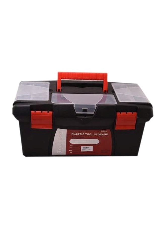 صندوق تخزين بلاستيكي أسود/أحمر