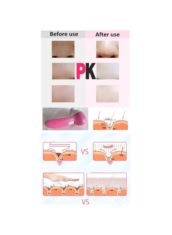 6-In-1 Electric Facial Cleansing And Massager Machine White/Pink - Image 5