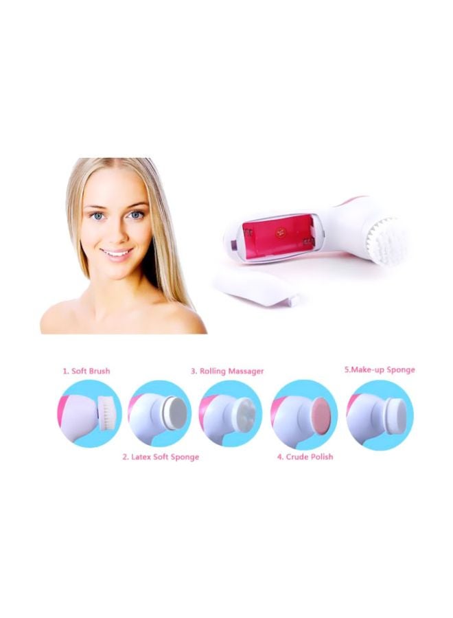 مدلك إلكتروني للوجه 5 في 1 أبيض/ وردي - Image 4