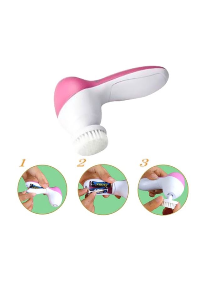آلة تدليك كهربائية للوجه 5 في 1 أبيض/ وردي - Image 2