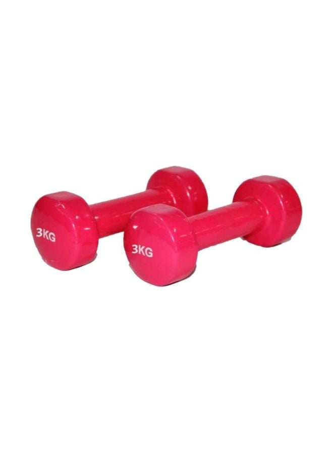 2-Piece Vinyl Dumbbell Set 3 kg 3kg