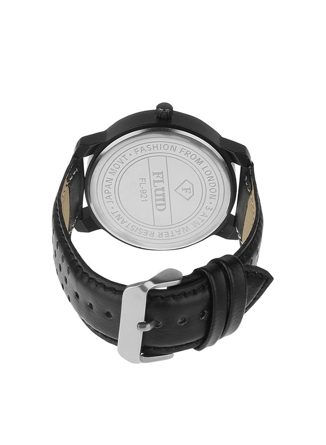 Men's Fluid Analog Wrist Watch FL-921-BK - 44 mm - Black  - Image 2