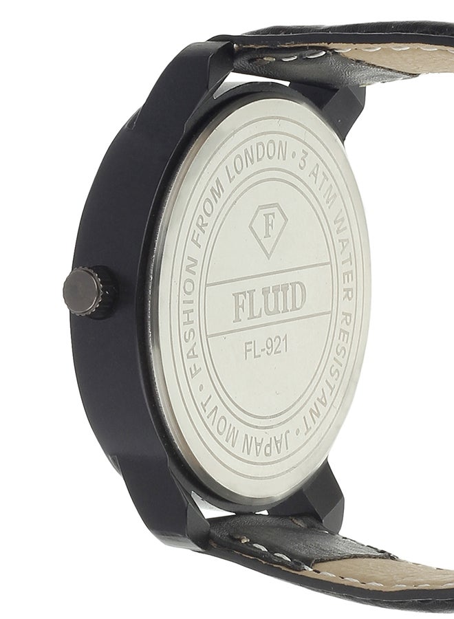 Men's Fluid Analog Wrist Watch FL-921-BK - 44 mm - Black  - Image 4