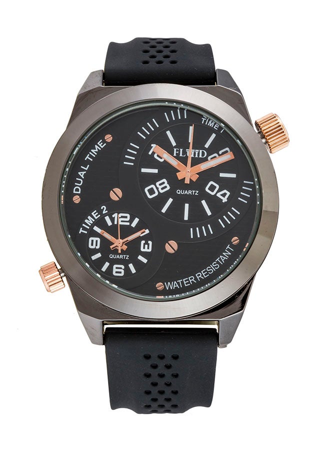 Generic Men's Fluid Analog Wrist Watch FL-1138-BK-RG - 45 mm - Black  - Image 1