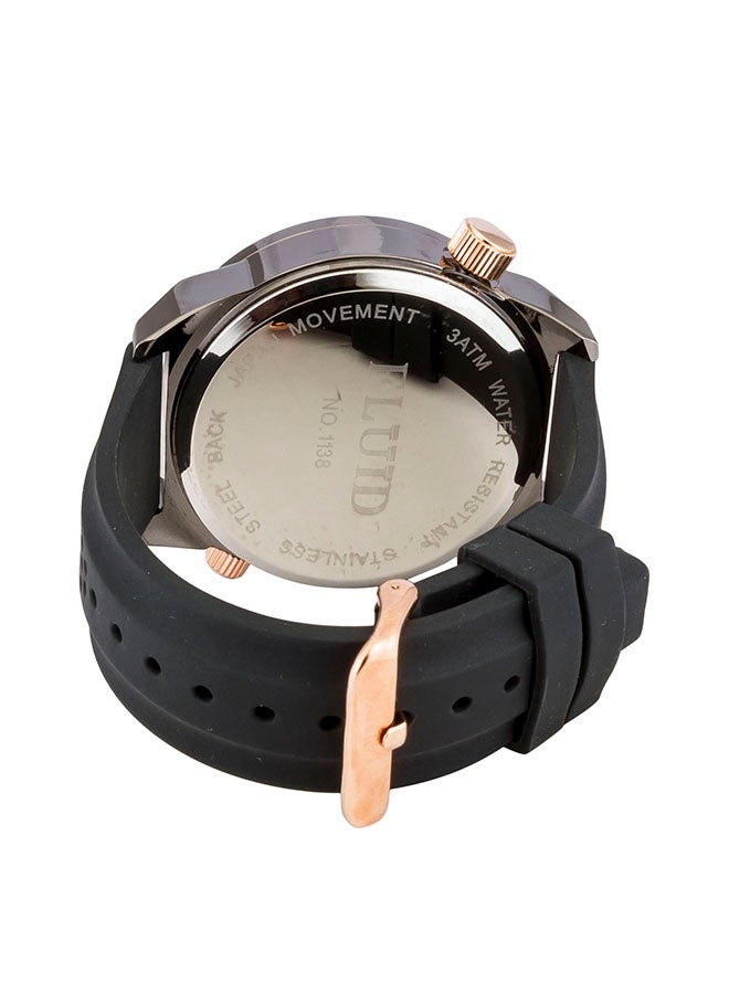 Generic Men's Fluid Analog Wrist Watch FL-1138-BK-RG - 45 mm - Black  - Image 2