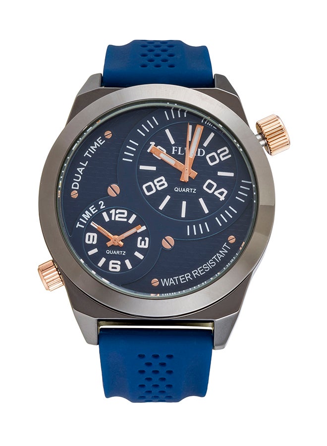 Generic Men's Fluid Analog Wrist Watch FL-1138-BL-RG - 45 mm - Blue  - Image 1