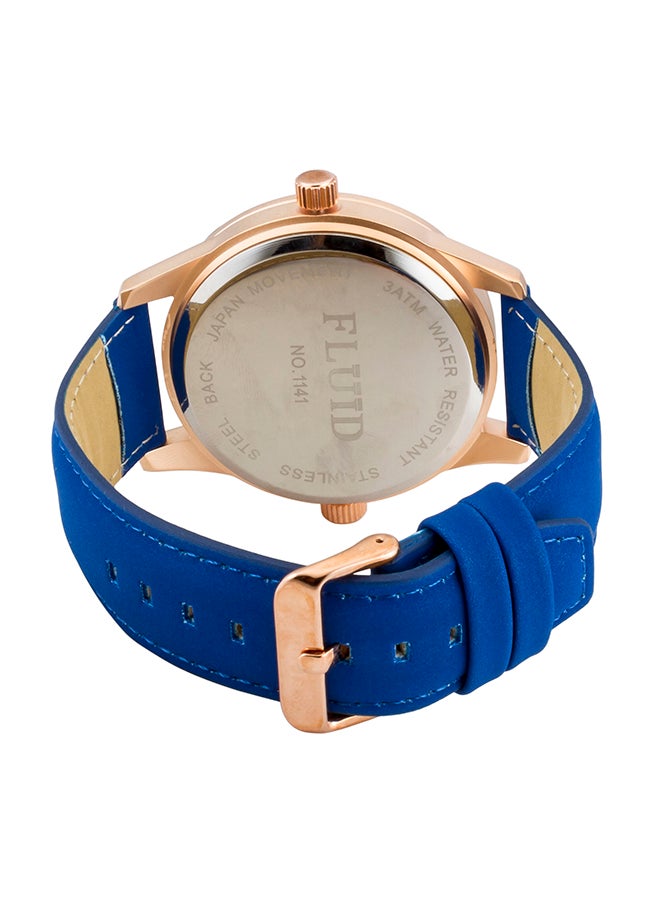 Generic Men's Fluid Analog Wrist Watch FL-1141-BL - 45 mm - Blue  - Image 2
