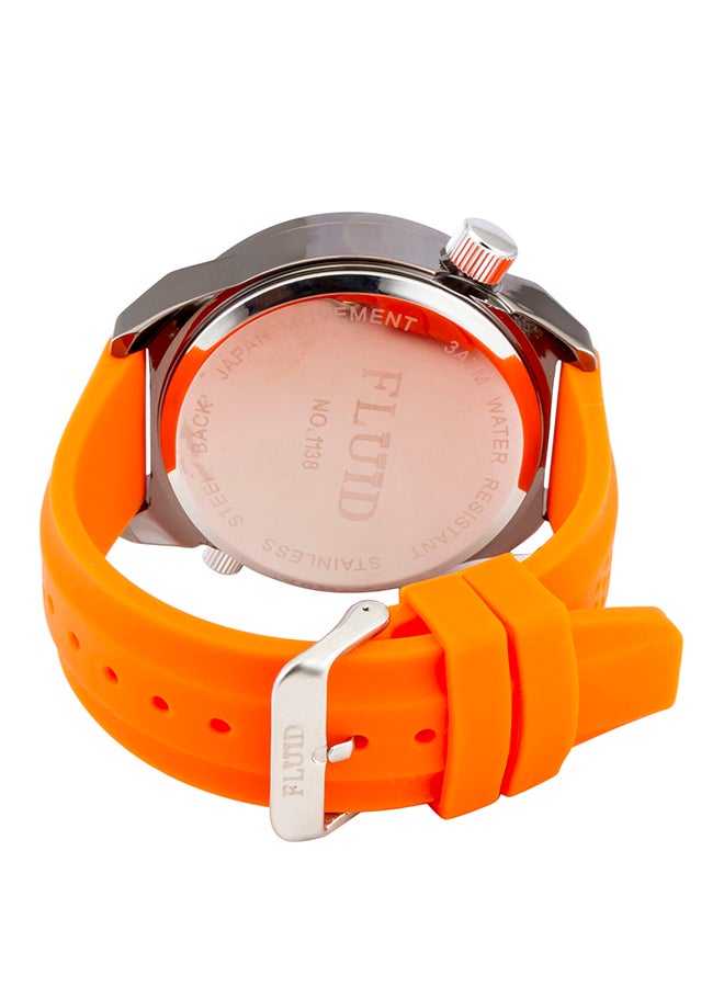 Men's Fluid Analog Wrist Watch FL-1138-OR - 45 mm - Orange  - Image 2