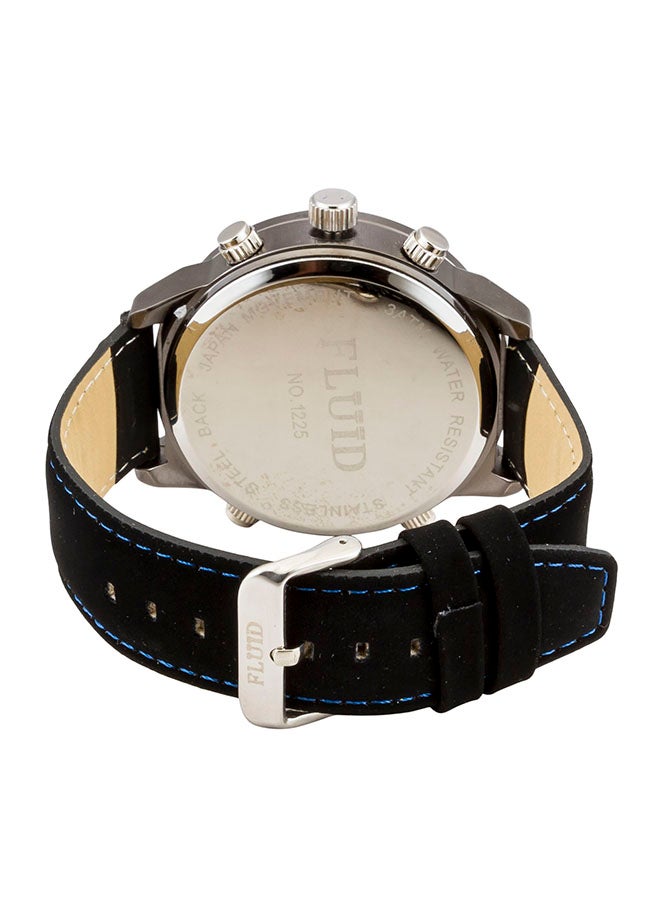 Generic Men's Fluid Fashion Wrist Watch FL-1225-BL-BK - 45 mm - Black  - Image 2