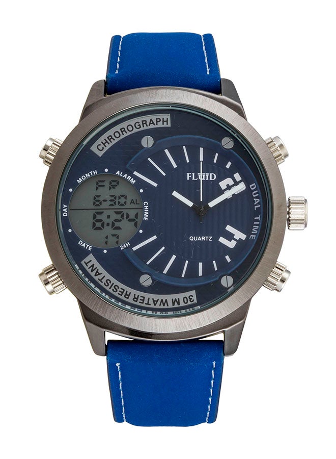 Men's Fluid Fashion Wrist Watch FL-1225-BL-BL - 45 mm - Blue  - Image 1