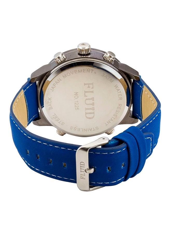 Men's Fluid Fashion Wrist Watch FL-1225-BL-BL - 45 mm - Blue  - Image 2