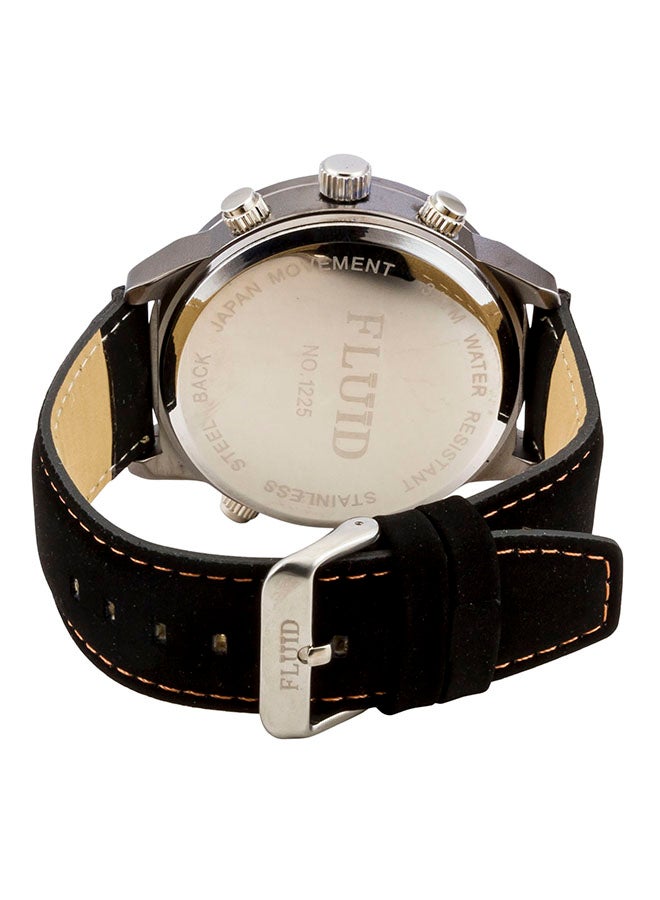 Men's Fluid Fashion Wrist Watch FL-1225-OR-BK - 45 mm - Black  - Image 2