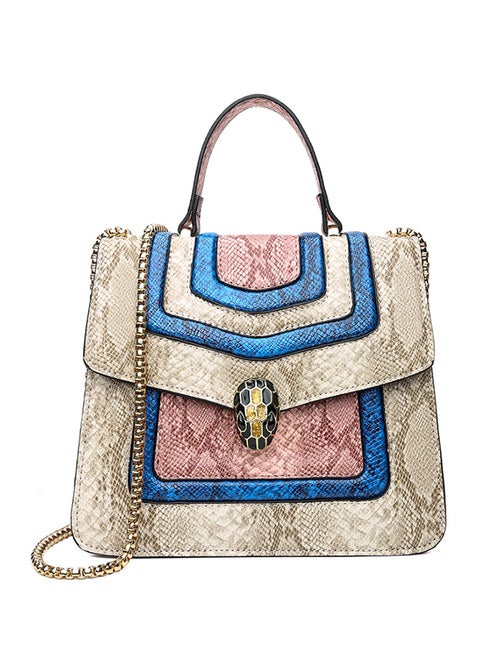 Color Block Stylish Chic Simple Design Fashion Casual Bag Multicolour