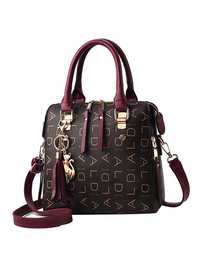 Generic Stylish Zipper Elegant Letter Pattern Bag Multicolour 