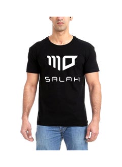 Generic Printed Crew Neck T-shirt Black/White 