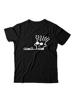 Generic Short Sleeves Printed T-shirt Black/White 