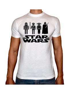 Generic Crew Neck Printed T-shirt White/Black 