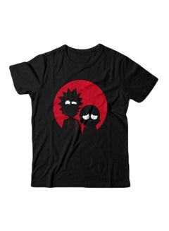 Generic Printed Crew Neck T-shirt Black/Red 
