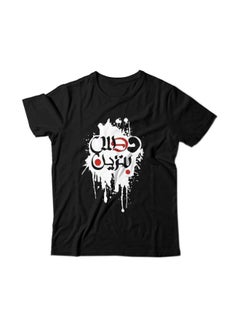 Generic Round Neck Printed T-shirt Black/White/Red 