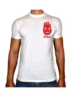 Generic Printed Short Sleeves T-shirt White/Red 