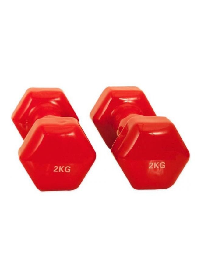 طقم من قطعتين من أوزان دمبل فينيل 2 كيلوجرام 2كيلوجرام