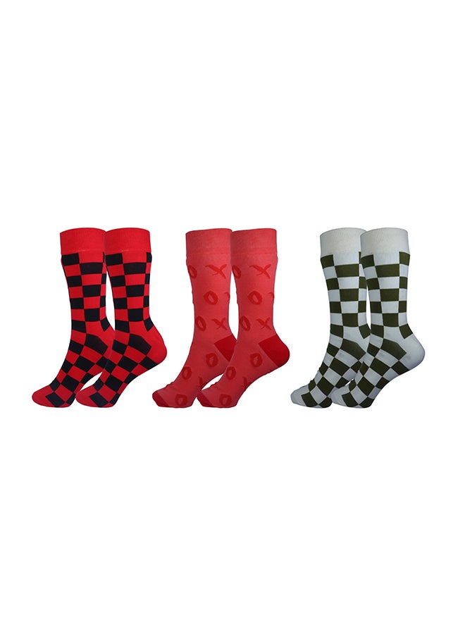 Soko Mesh Pack Of 3 Colorful Dress Socks Multicolour  - Image 1
