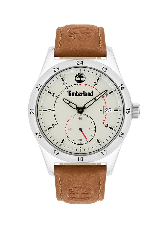 Timberland BOYNTONT Leather Band Chronograph Wrist Watch 45 mm - Brown - T TBL15948JYS-63