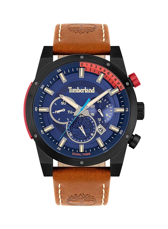 Timberland SHERBROOKT Leather Band Chronograph Wrist Watch 46 mm - Brown - T TBL15951JSB-03