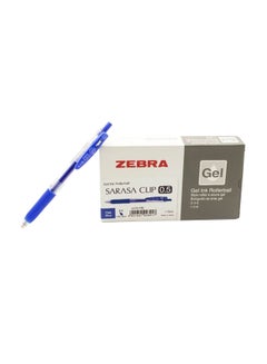 ZEBRA 12-Piece Sarasa Clip Gel Ink Rollerball Pen Blue 