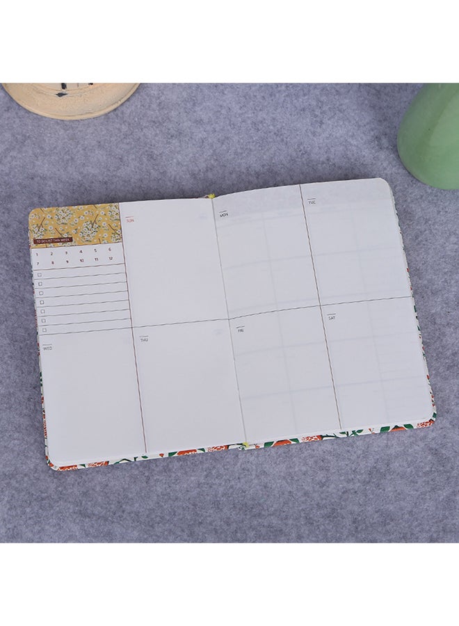 Generic Floral Cover Planner Notebook Multicolour  - Image 2