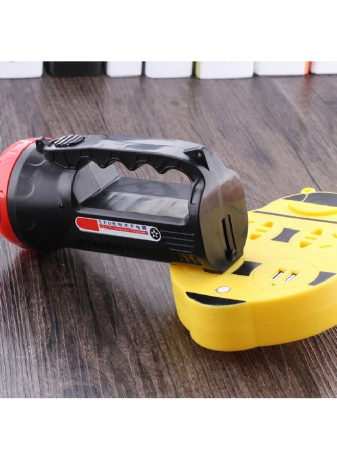 Rechargeable Strong LED Flashlight Black/Red 16 x 8 x 8centimeter - Image 3