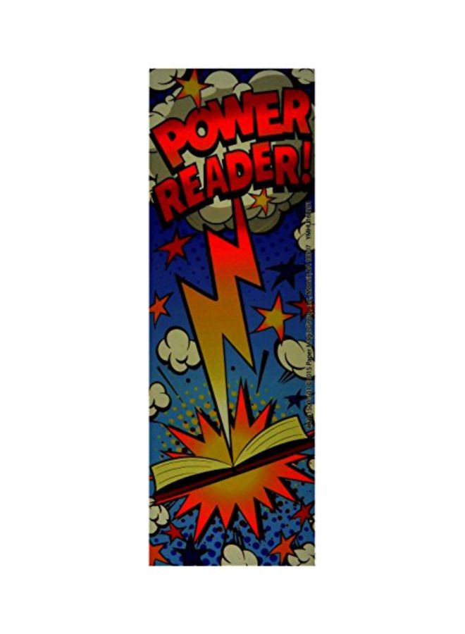 EUREKA 36-Piece Power Reader Printed Bookmark Red/Blue/Orange - Image 1
