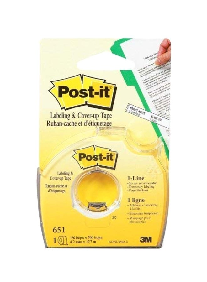 thumbnail image 2 of 3M Post-it Labeling & Cover-Up Tape – 1 In X 700 In – White LCU – 658 2 of 5