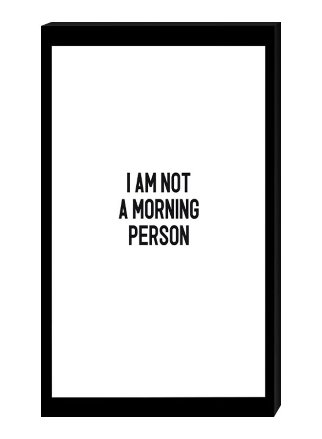 Atiq Modern Wall Decor Painting With Inner Frame Black/White 40 x 60cm 