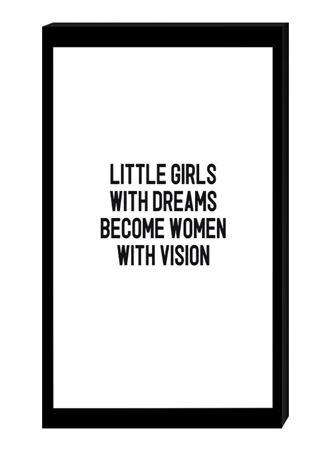 Atiq Modern Wall Decor Painting With Inner Frame Black/White 40 x 60cm