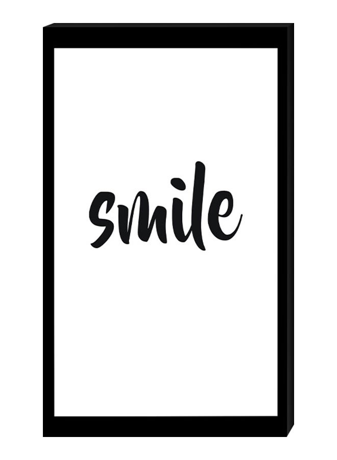 Atiq Modern Wall Decor Painting With Inner Frame Black/White 40 x 60cm 