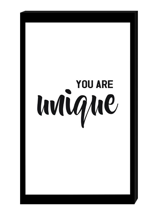 Atiq Modern Wall Decor Painting With Inner Frame Black/White 40 x 60cm