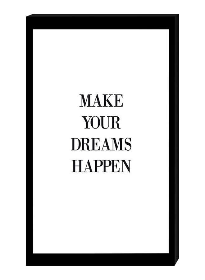 Atiq Modern Wall Decor Painting With Inner Frame Black/White 40 x 60cm 