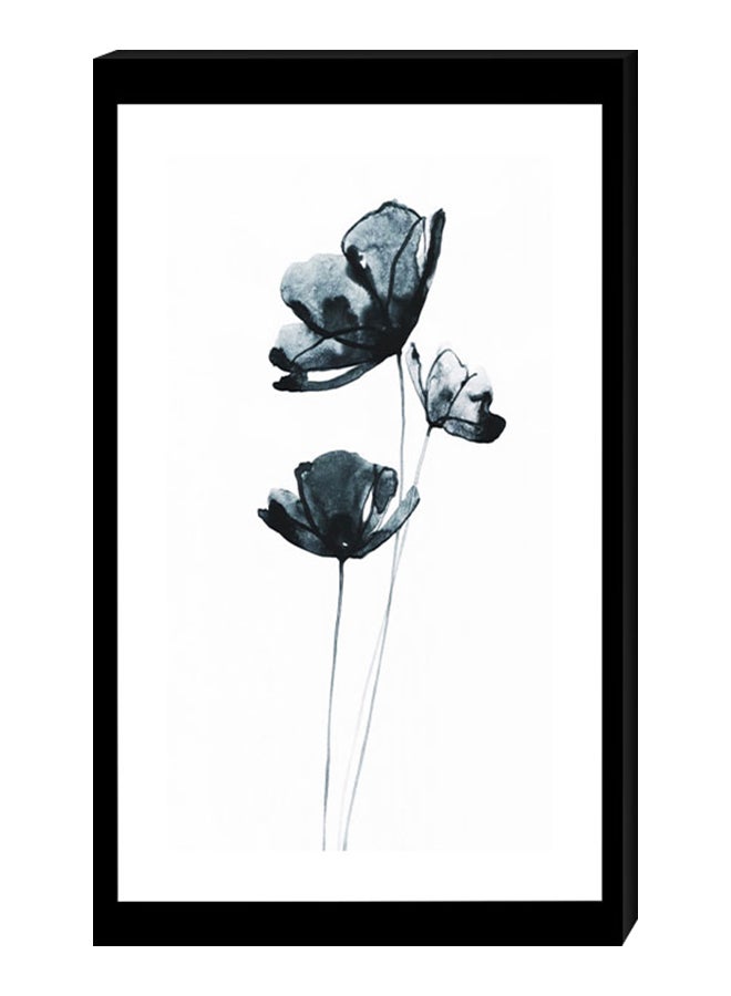 Atiq Modern Wall Decor Painting With Inner Frame Black/White 40 x 60cm 