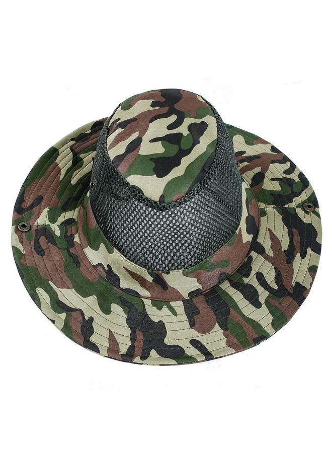 Generic - Camouflage Patterned Sun Protection Mountaineering Hat Multicolour - Image 1