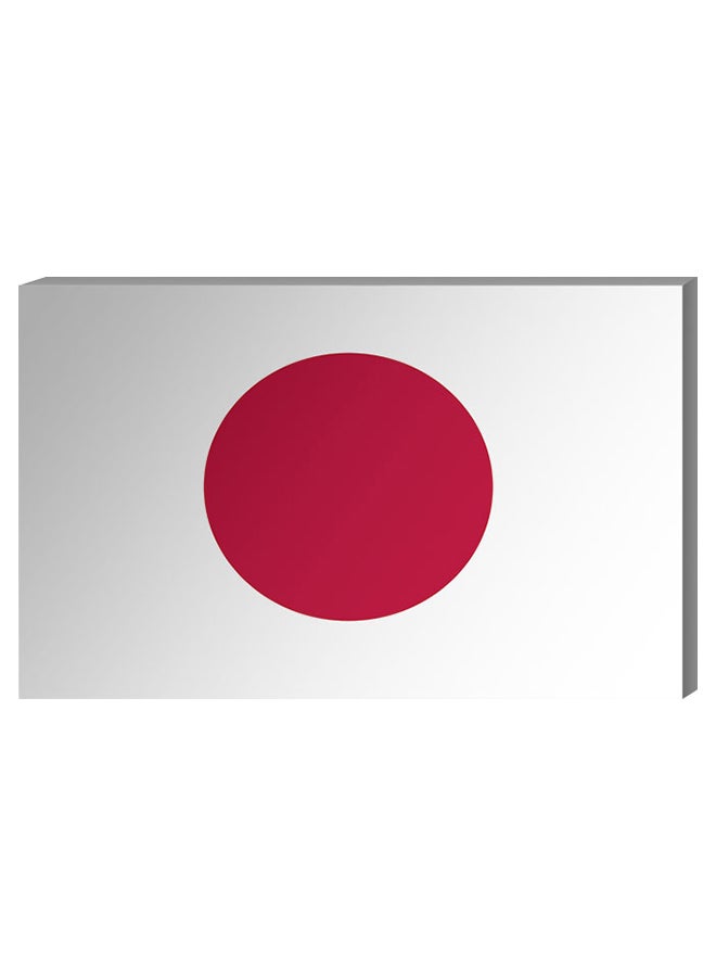 Atiq Japanese Flag Wall Decor Painting With Inner Frame White/Red 40 x 60cm 