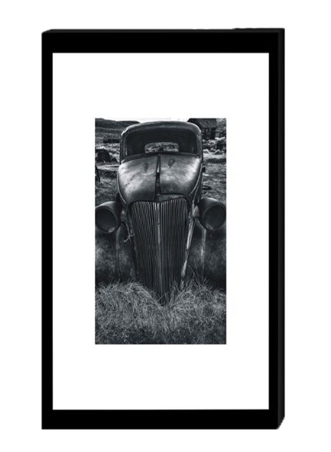 Wall Decor Modern Painting With Inner Frame Black/White/Grey 40 x 60cm