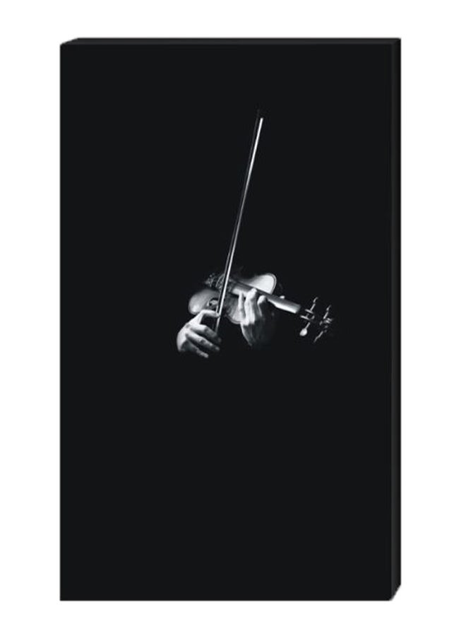 Wall Decor Modern Painting With Inner Frame Black/Grey 40 x 60cm