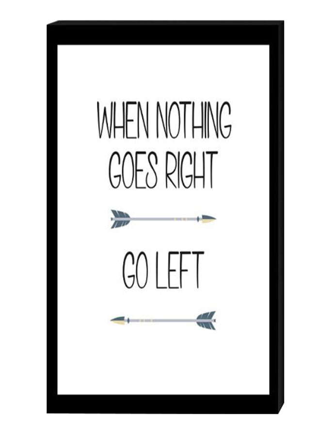 Atiq Modern Wall Decor Painting With Inner Frame Black/White 40 x 60cm