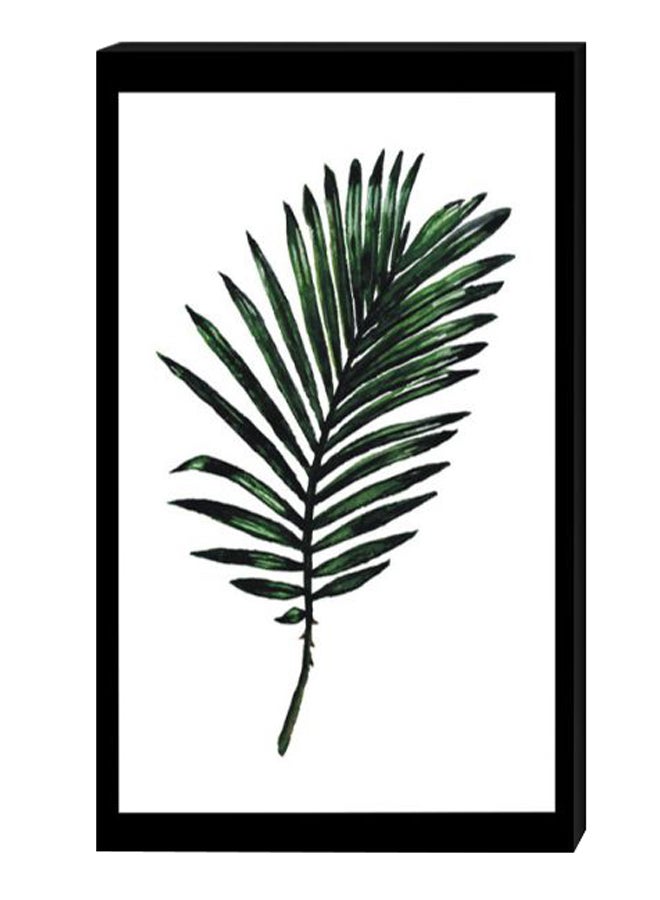 Modern Wall Decor Painting With Inner Frame Black/White/Green 40 x 60cm
