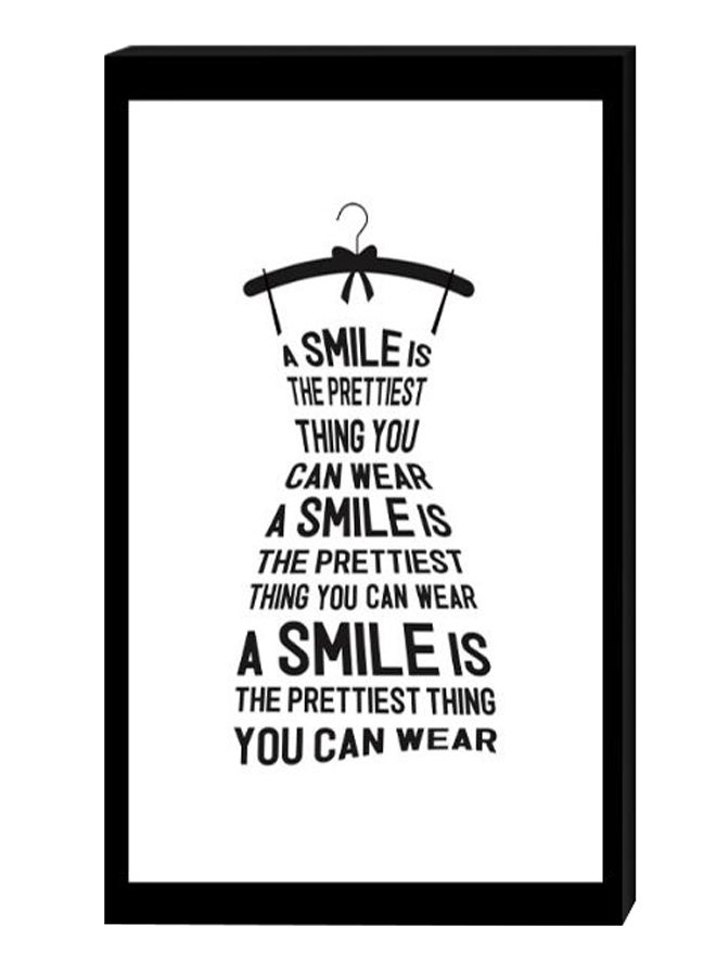 Modern Wall Decor Painting With Inner Frame Black/White 40 x 60cm