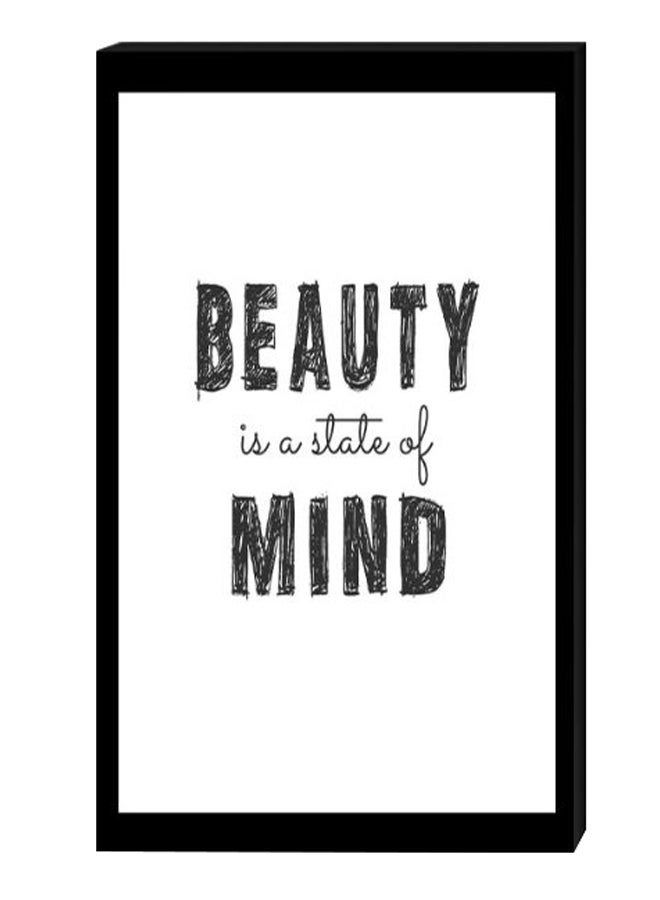Atiq Modern Wall Decor Painting With Inner Frame Black/White 40 x 60cm 