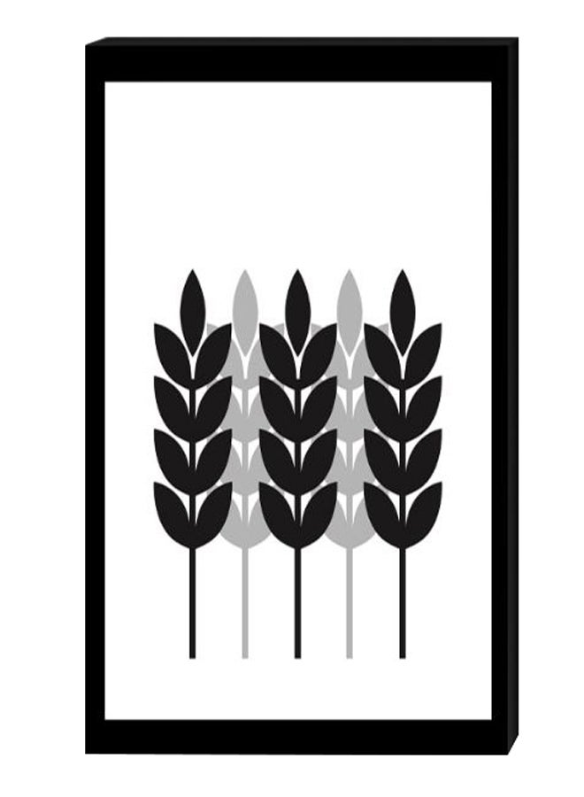 Atiq Modern Wall Decor Painting With Inner Frame Black/White/Grey 40 x 60cm 
