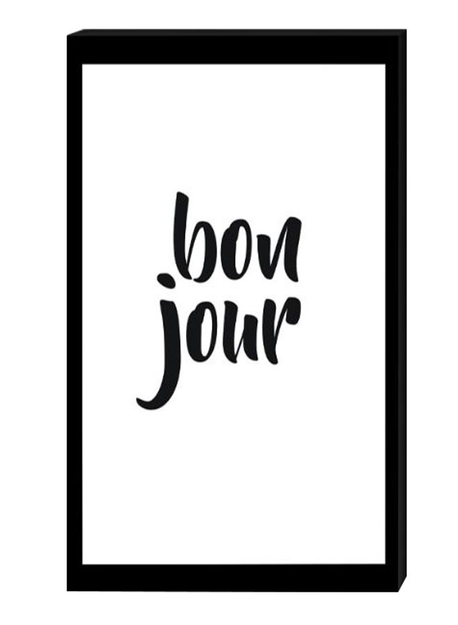 Modern Wall Decor Painting With Inner Frame Black/White 40 x 60cm