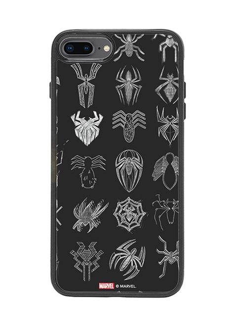 Protective Case Cover For Apple iPhone 7 Plus / 8 Plus Marvel: Icons Pattern